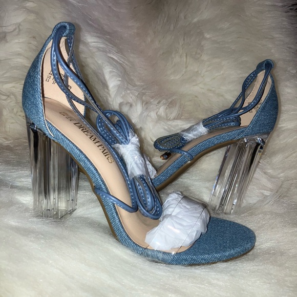 Lace Up Transparent Heel Sandal - Picture 4 of 9